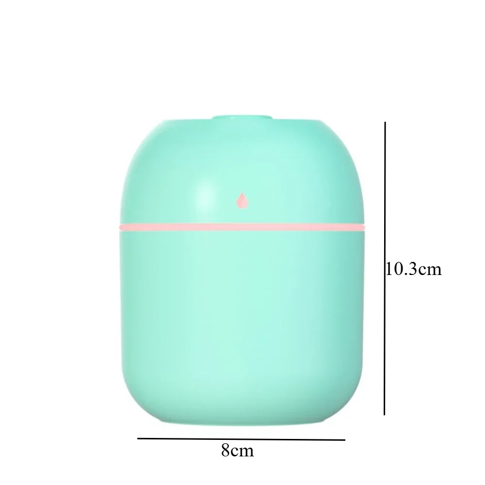Humidificador de aire USB en forma de gota, silencioso y atomizador para coche. MDUG (verde)