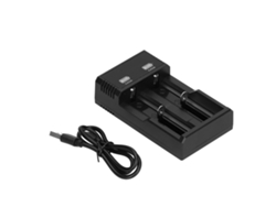 2026-cargador Universal De Baterías De 2 Bahías Con Carga Rápida Usb Y Luz Indicadora Para Baterías De Litio 18500 26650 18650