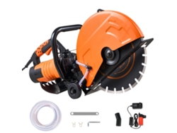 Sierra de hormigón eléctrica de 2800 W con hoja de 356 mm para corte húmedo Tekmaquinas