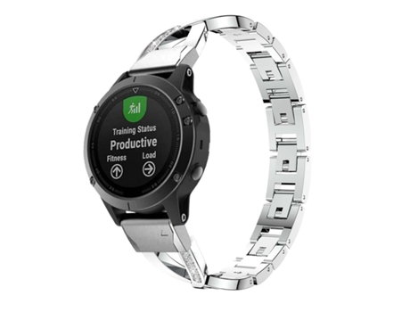 Pulsera de Acero de Lujo para Garmin Fenix 6S Solar Plata VEANXIN