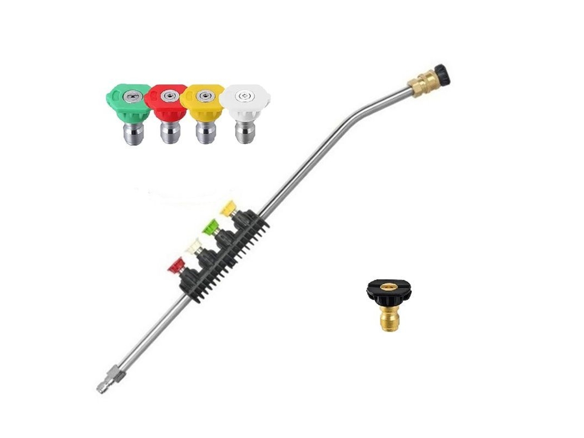 2026-lanza Extensible Lavadora De Alta Presión Acero Inoxidable 5 Boquillas Ajustables 38cm Para Lavor Parkside Huter M135-hp