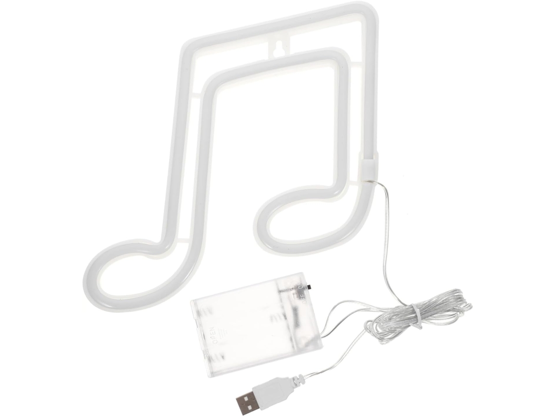 Luces LED con forma de notas musicales para decorar dormitorios, salas de estar, fiestas y bodas.