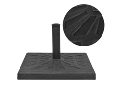 Base De Sombrilla Resina Cuadrada Negra 12 Kg