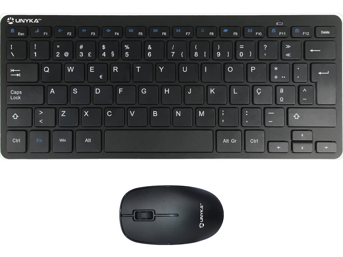 Teclado + Ratón UNYKACH MK288 PRO NANO (Membrana - Portugués - Negro)