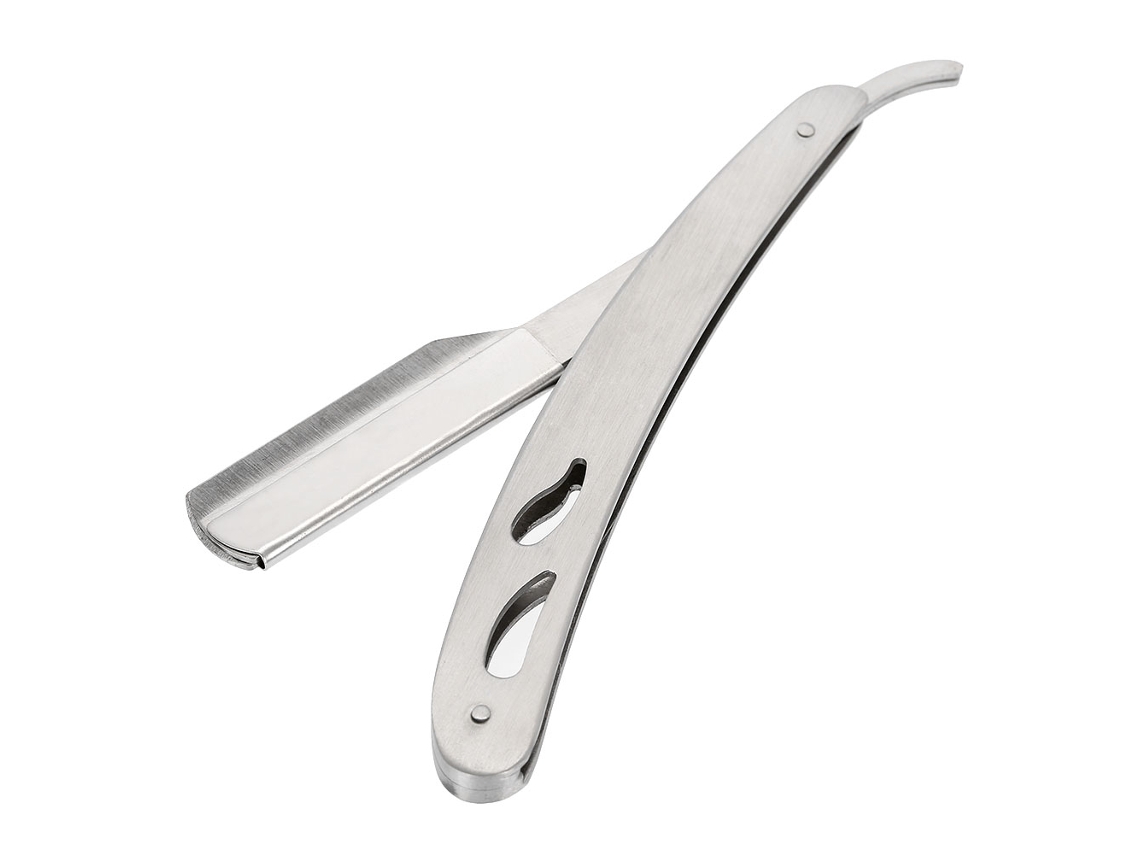 Porta Navaja Recta Plegable Profesional Acero Inoxidable Herramienta De Depilación Y Afeitado De Barba