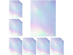 60 Hojas De Papel Holográfico Laminado Transparente Para Pegatinas.