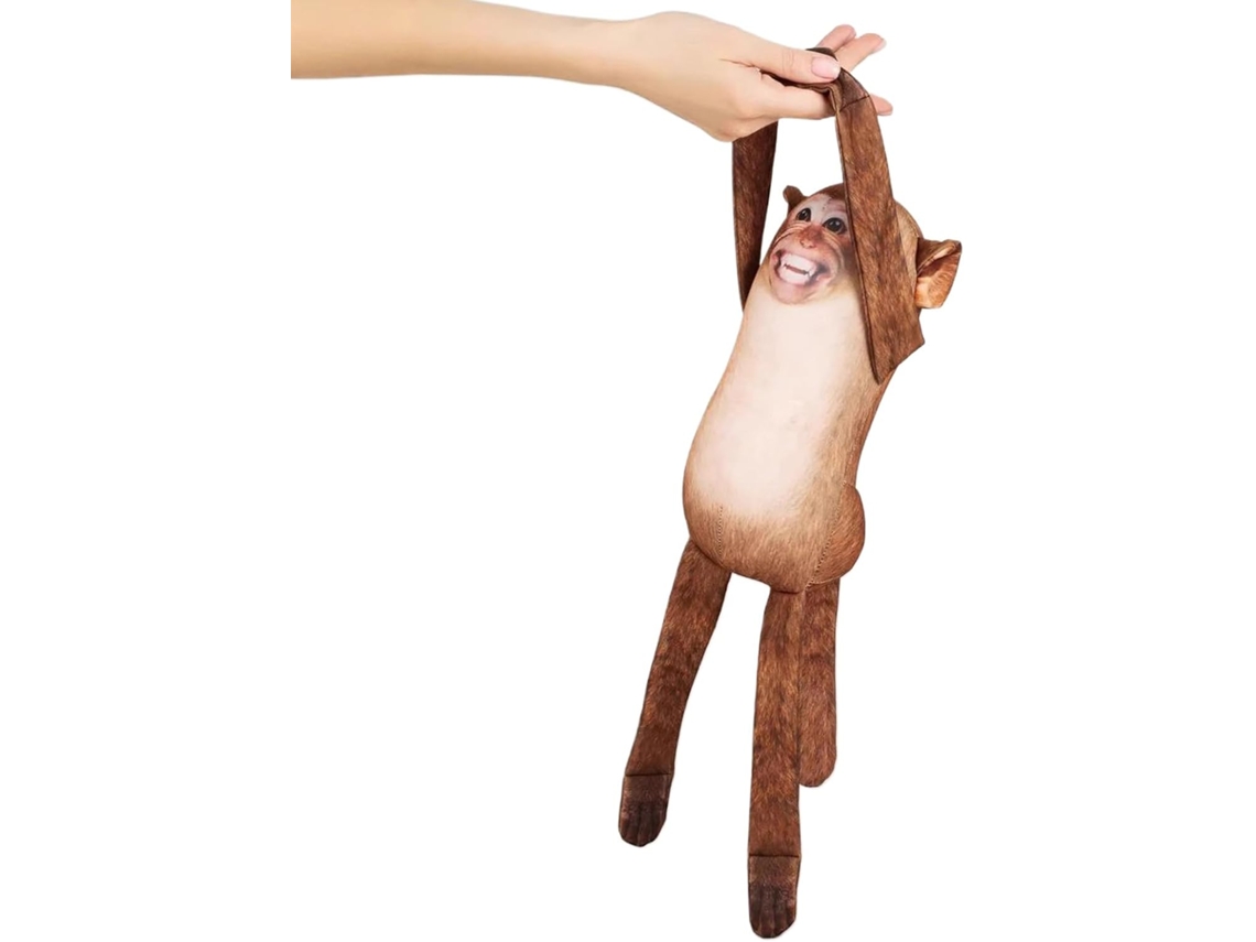 Mono de peluche | Marioneta de mano con la boca abierta | Almohada Gokoco para aliviar el dolor