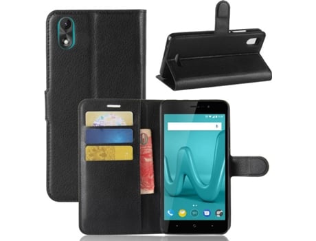Carcassa Wiko Lenny 4 Plus Multi4you Libro Cartera Negro