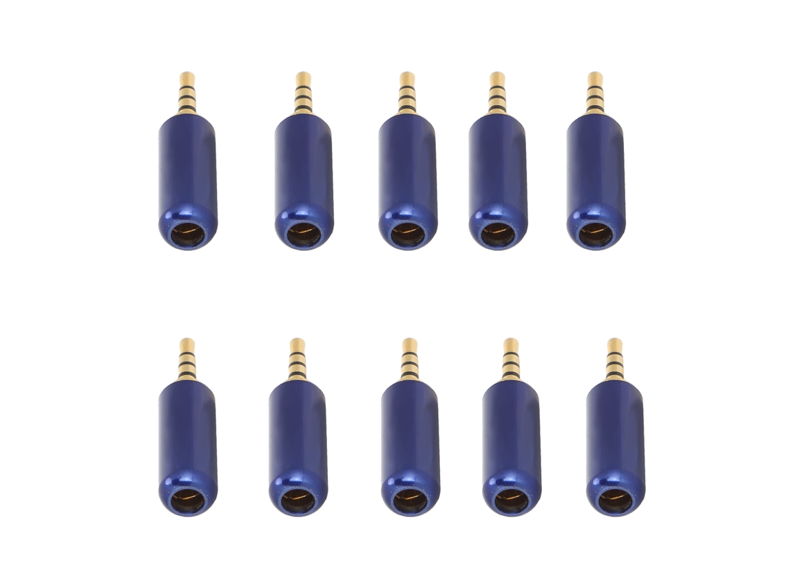 Conector Balanceado 2,5mm 4 Pinos Com Abraçadeira De Fio Carcaça De Cobre Para Fones De Ouvido 10pcs