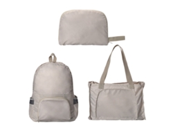 Mochila impermeable ligera y versátil para senderismo y acampada, color caqui, plegable