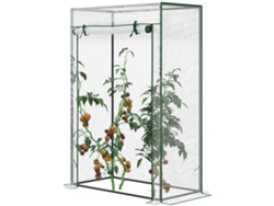 Invernadero OUTSUNNY, acero y PVC (verde - 100x50x150 cm)