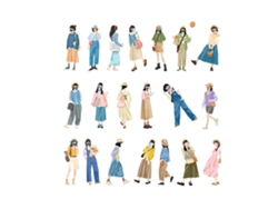 40 Pegatinas Con Figuras Femeninas Para Decorar Álbumes De Recortes, Diarios, Cuadernos, Teléfonos Móviles Y Botellas.
