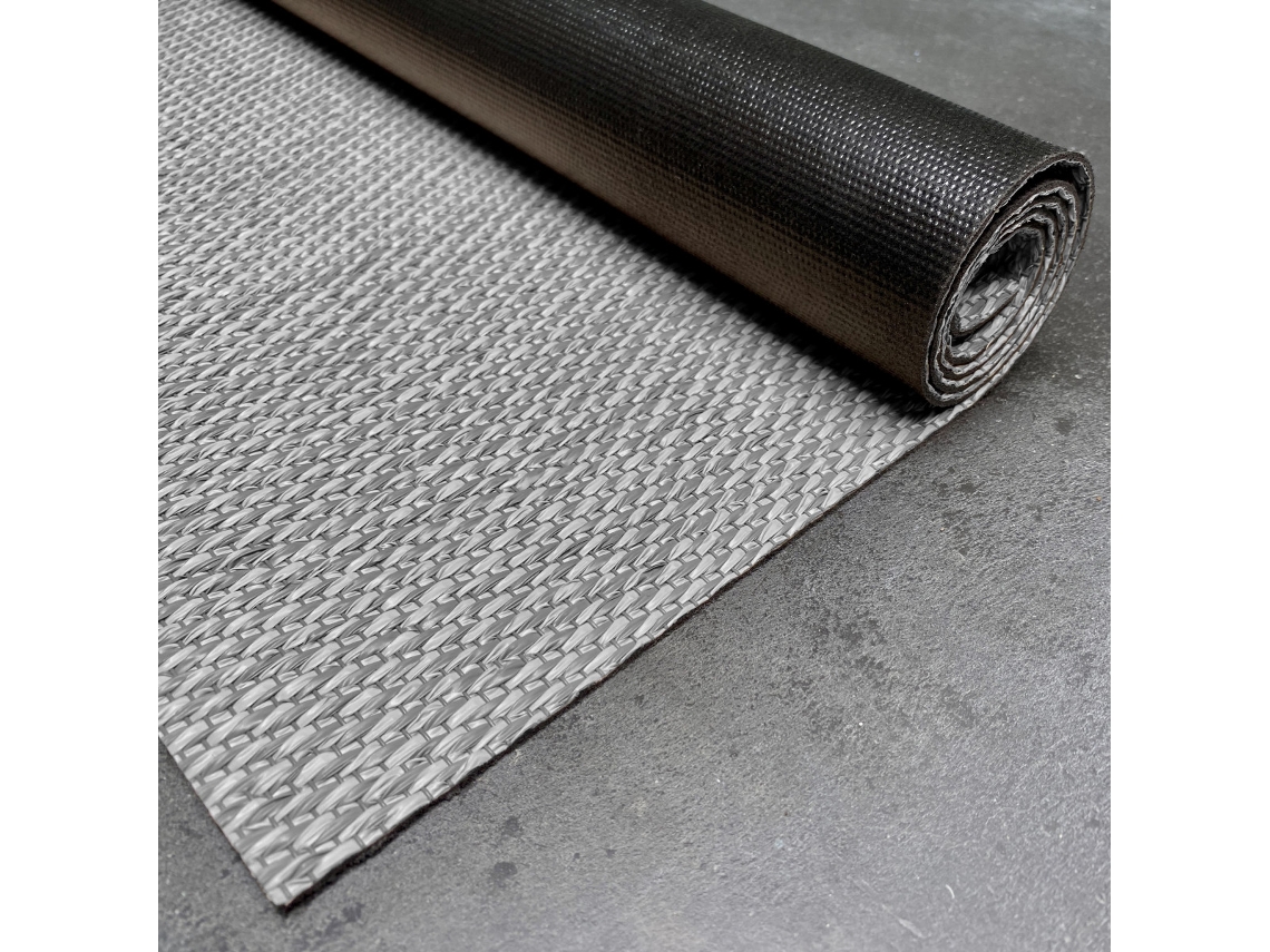 Alfombra STORESDECO Vinílica Deblon Antideslizante Gris (60x200cm)
