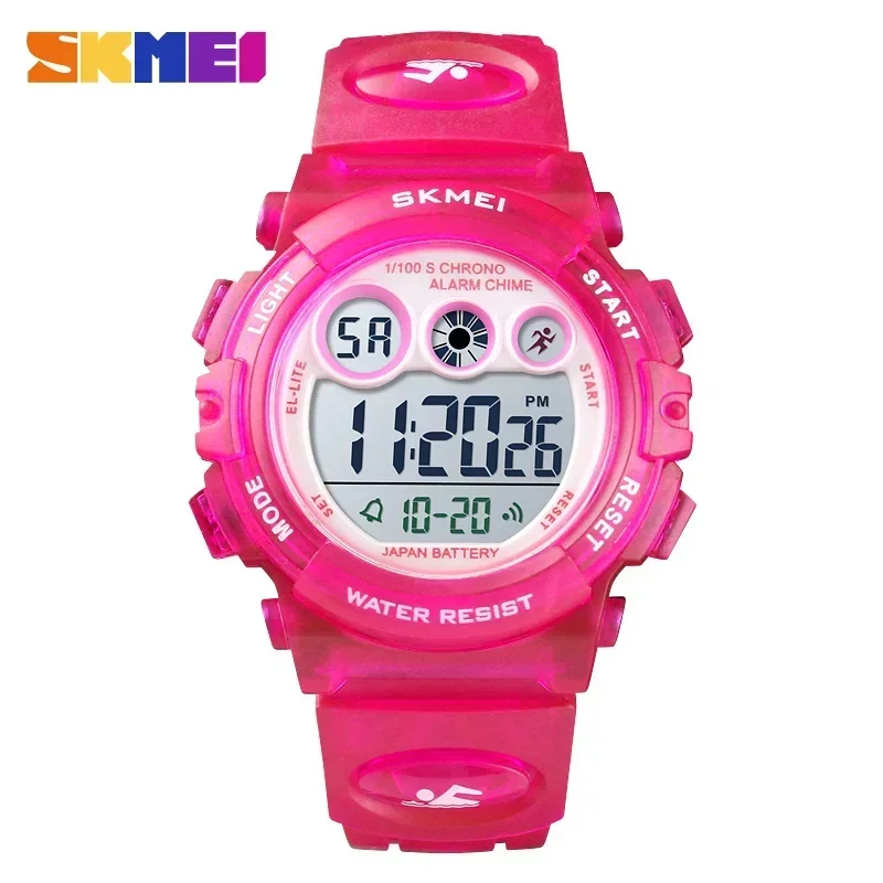 Reloj Infantil Elegante E Impermeable (rosa Oscuro) Para Niños Y Niñas, Con Pantalla Led Digital, Alarma Y Fecha.