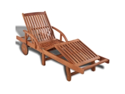 Tumbona de madera maciza de acacia de Lovely Home