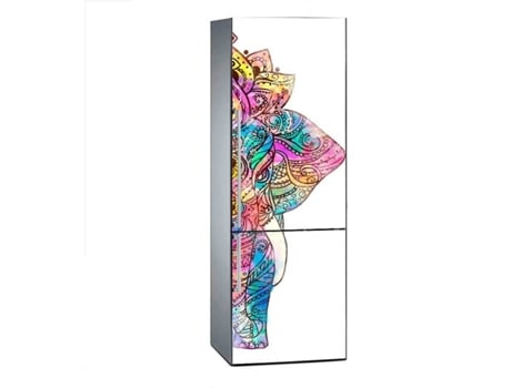 Vinilo Frigorífico OEDIM Elefante Mandala (Multicolor - 200x60cm - Vinilo Adhesivo)