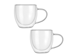 Vaso de leche de vidrio doméstico de 500 ml para café y zumo en cafeterías, restaurantes y hoteles.