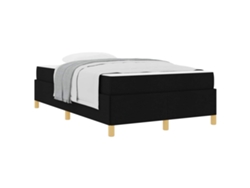 Maison Exclusive - Estructura De Cama Con Colchón Negro 120 X 200 Cm Tela