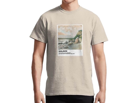 Camiseta ROCKINSTONE Golden Polaroid Algodón para Hombre (S - Beige)