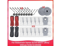 Peças de reposição para Saros 10/s9 Maxv Ultra/s90ver/g30/a1460rr: Escova lateral, rolo, saco de pó, filtro e eficiência.