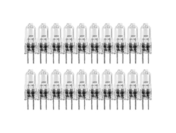 Rebe-20 Bombillas Halógenas G4, 20w 12v, Lámparas Claras De 2 Pines, Para Cocina Y Iluminación De Señales, 2700k Blanco Cálido