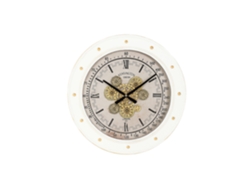Reloj Pared Led Metal Movimiento Blanco 60x9x60cm