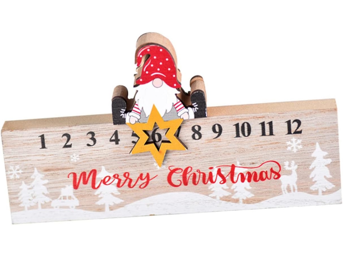 Decoraciones Navideñas Calendario Adviento Madera Escandinavo Navidad Escritorio Decoración Navideña Personas