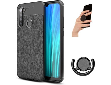 Carcasa, Soporte y Popsocket Xiaomi Redmi Note 8 Rugged Leather Negro