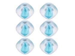 Herramienta De Lavado De 6 Bolas Para Eliminar Pelo Y Felpa, Azul Y Blanco, Para La Limpieza De La Lavadora.