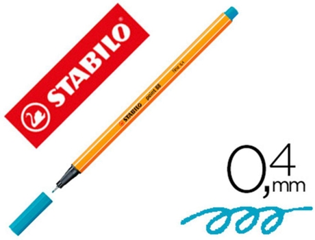 Marcador Stabilo Ponta de Fibra Point 88 Azul Cobalto 0.4 mm