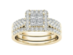 MEOIRUERY Anillo nupcial brillante y desmontable con incrustaciones de circonitas. Excelente servicio al cliente. Elegante joya de compromiso para boda. Anillo 