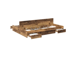 Maison Exclusive - Cama Con Almacenamiento Con Cabecera Madera Vieja 140 X 190 Cm