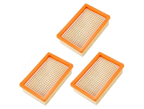 Substituição de filtro de aspirador de pó 3 peças para karcher plissado plano mv4