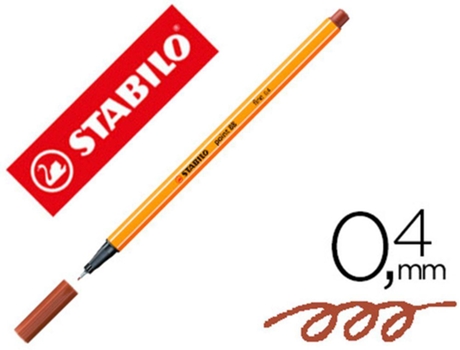 Marcador Stabilo Ponta de Fibra Point 88 Sanguina 0.4 mm