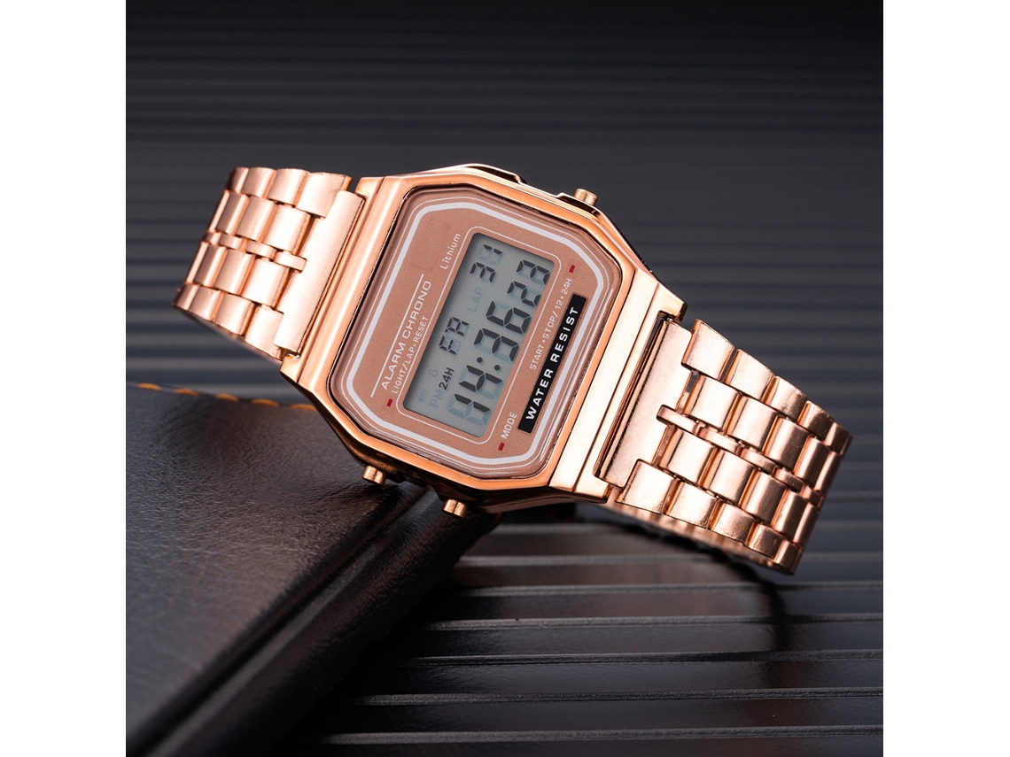 Reloj deportivo digital MDUG para hombre de 55 mm con luz LED.
