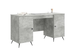 Maison Exclusive - Mesa gris cemento 142,5 x 50 x 75 cm, derivados de la madera