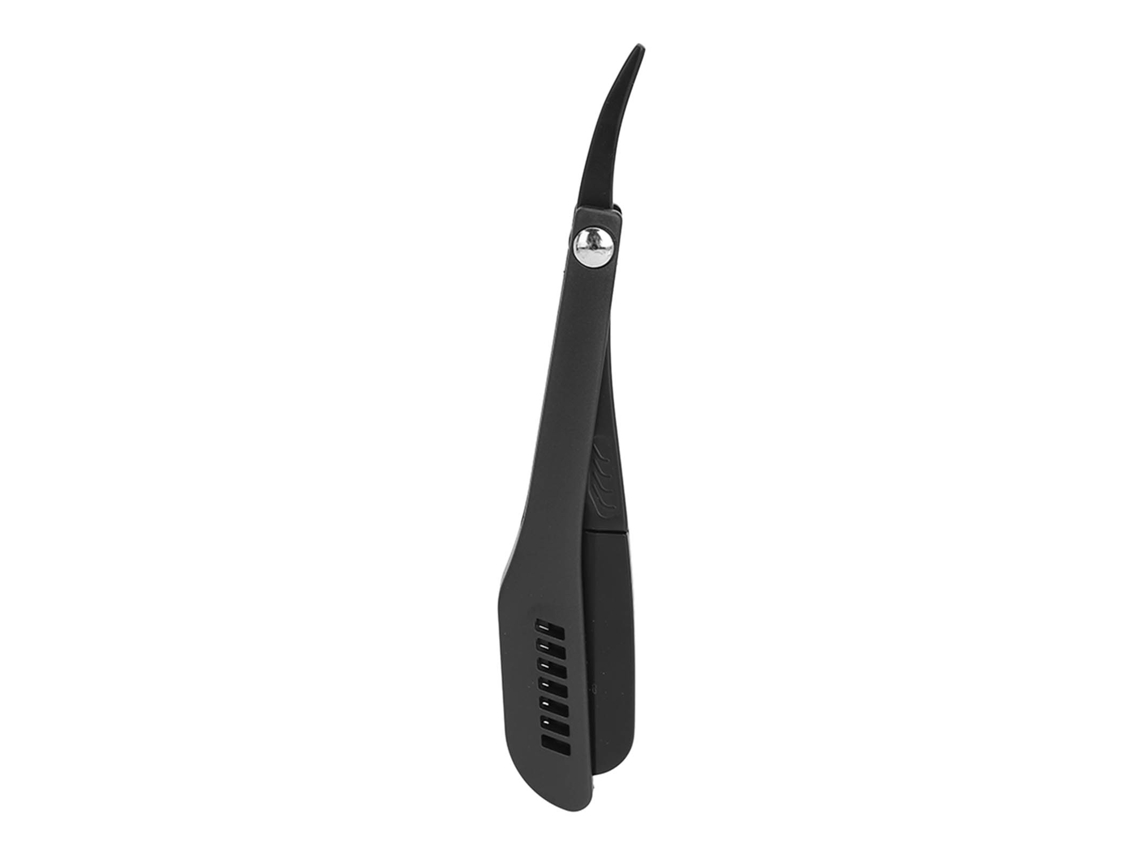 Cortador De Barba Plegable De Acero Inoxidable Manual Seguro Recto Para Hombres Sin Hoja Negro