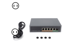 Switch Poe De 5 Portas Gigabit Com Interface De Fibra Sfp Ieee802.3af/at 65w Dispositivo De Rede Plug Us 100-240v