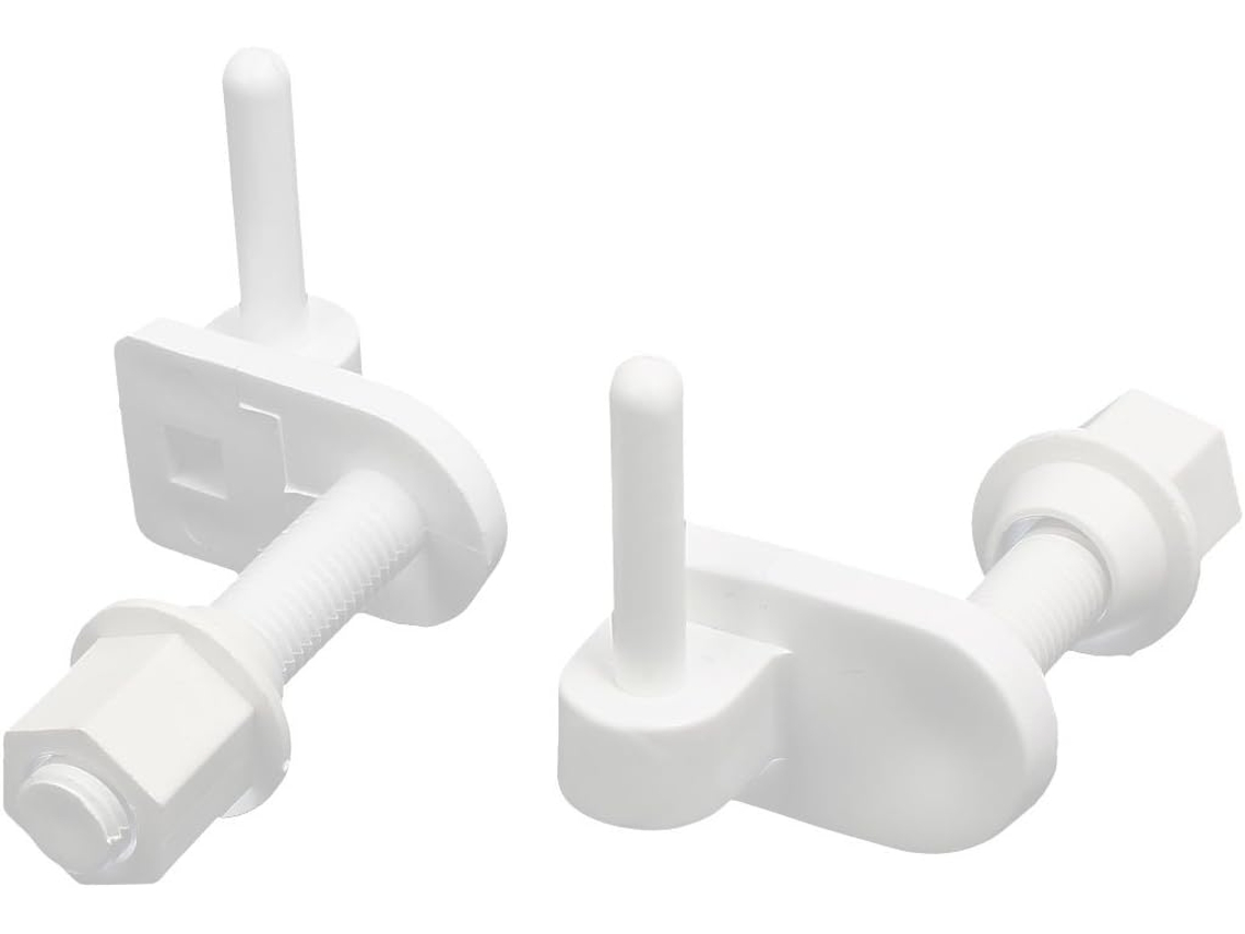 Plástico Bisagra Asiento Inodoro Abs 85 X 48 57 Mm, Color Blanco, 2