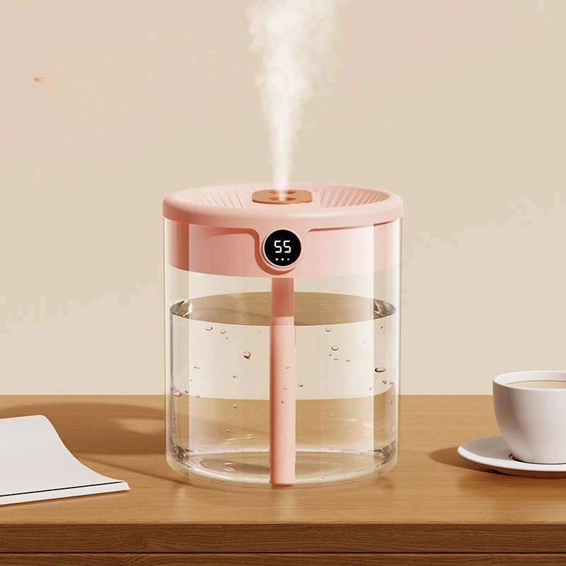 Humidificador MDUG de doble pulverización, con capacidad de 2 litros, pantalla LED digital y luz nocturna.
