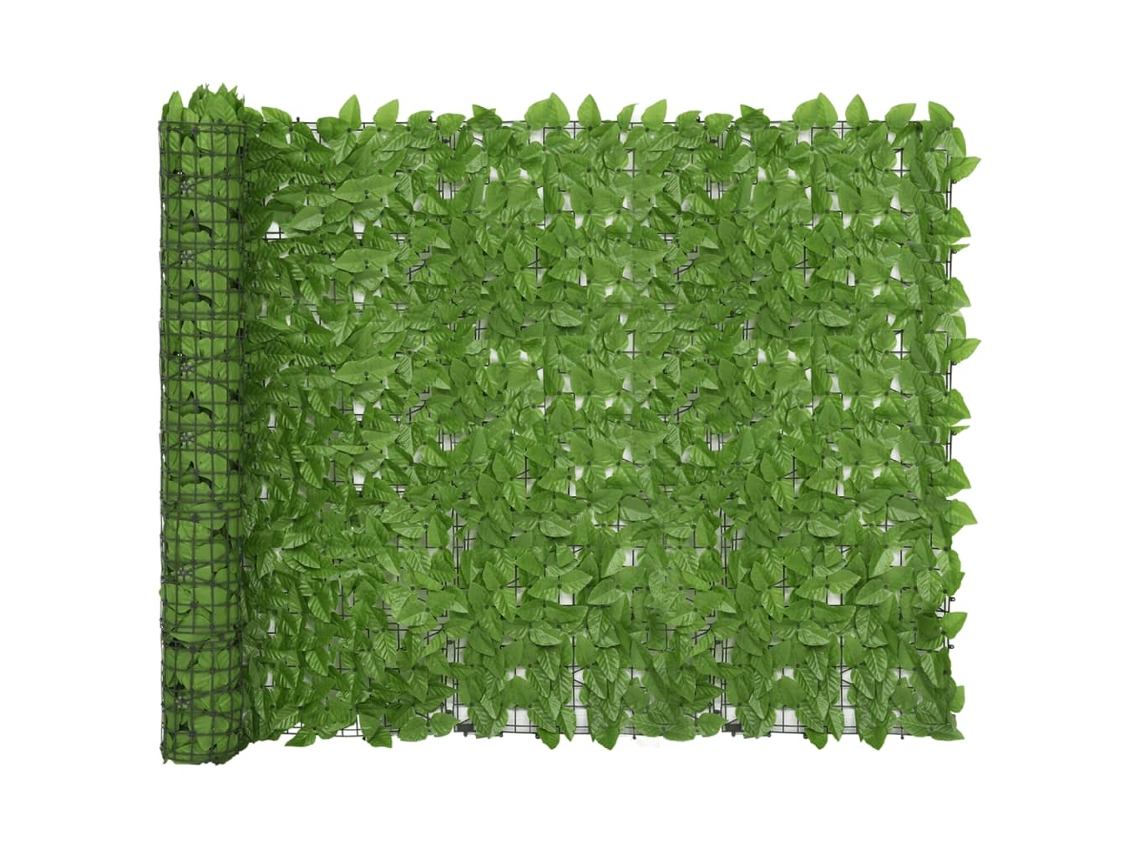 Mampara de privacidad para balcón con hojas 300x150 cm Verde Wsd306652 Lovely Home