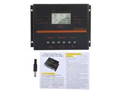 Veloriskku-controlador De Carga Solar Pwm 80a 12v 24v Com Tela Lcd Regulador De Carga Solar Automático