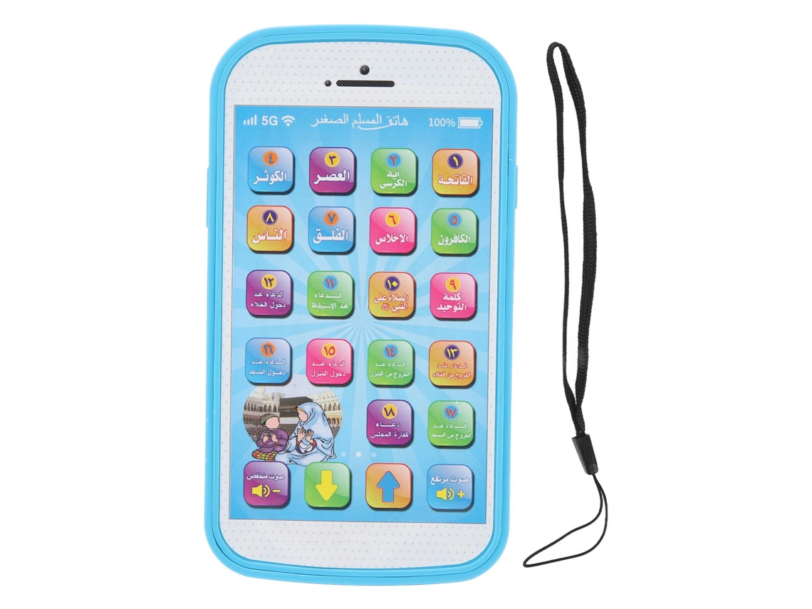 Bjww - Máquina de aprendizaje de árabe con sonido - Dispositivo multifuncional de lectura de árabe para niños - Azul