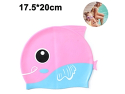 MEOIRUERY Gorra de Baño para Niños - 1 Unidad, de Silicona Divertida para Niñas y Niños, con Diseño de Tiburones y Pececillos