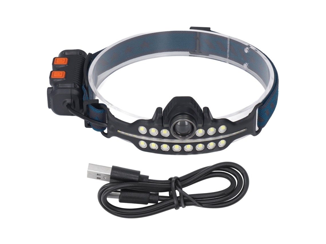 2026-linterna Frontal Led De Inducción Carga Usb-c Con Luz Roja De Alerta Ajustable Para Trabajo Y Camping