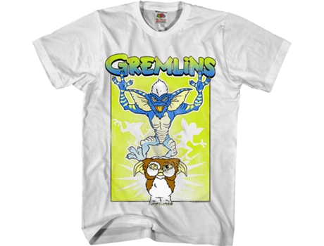 Camiseta Unisexo DEEPSTONE White Gizmo's Nightmare Gremlins Blanco (XXL)
