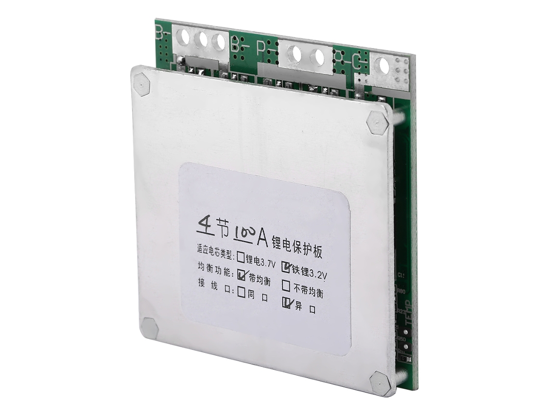Placa de protección BMS para batería de litio LiFe 4S 100A 3.2V con carga balanceada