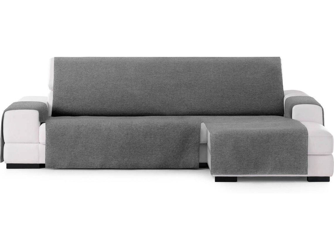Funda de Chaise Longue Derecha EYSA Extra Prática Premium Valeria Tejido Elástico (298 x 80 x 220 cm - Poliéster y Algodón - Antracita)