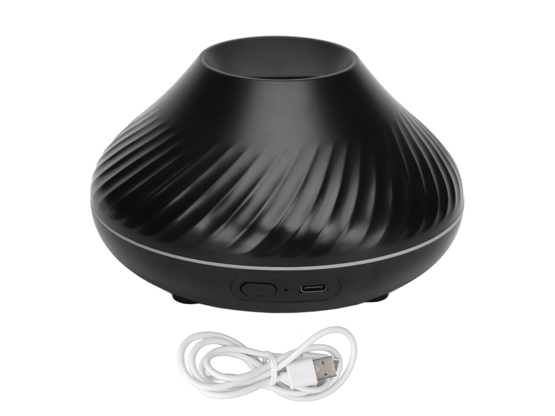Difusor De Aromas Flame Air 130ml Usb Con Base Antideslizante Y Apagado Automático Para Hogar Oficina Café Negro