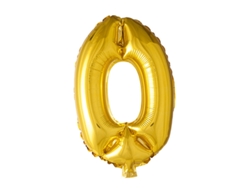 Globo WEFIESTA Foil Número 0 Dorado